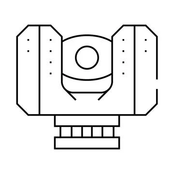 Laser scanner device line icon vector illustration Stock Illustration