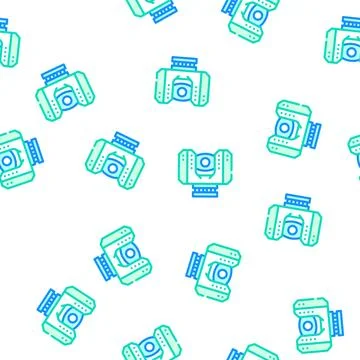 Laser scanner device vector seamless pattern Illustrazione stock