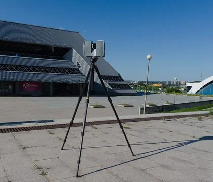 Laser scanner doing its high quality great job Stock Photos