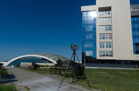 Laser scanner doing its high quality great job Stock Photos