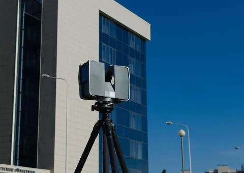 Laser scanner doing its high quality great job Stock Photos