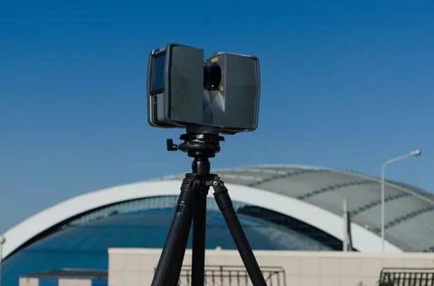 Laser scanner doing its high quality great job Stock Photos
