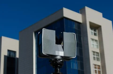 Laser scanner doing its high quality great job Stock Photos
