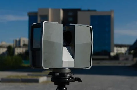 Laser scanner doing its high quality great job Stock Photos