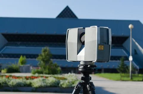 Laser scanner doing its high quality great job Stock Photos