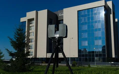 Laser scanner doing its high quality great job Stock Photos