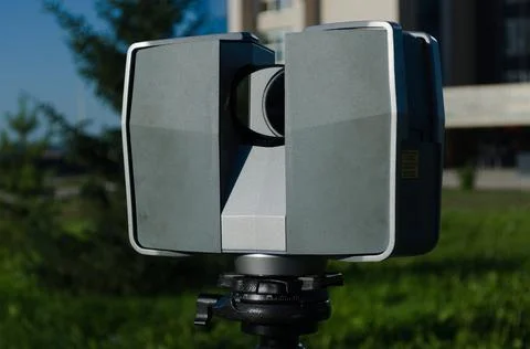 Laser scanner doing its high quality great job Stock Photos