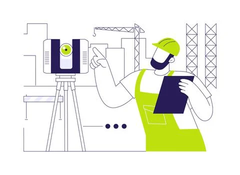 Laser scanners abstract concept vector illustration. Stockillustratie