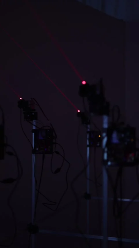 Laser for security system vertical video Video stock 288042410