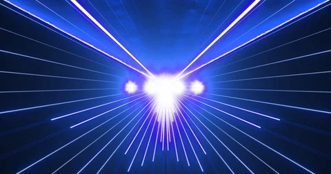 Laser Show - Blue Stock Footage 93035044