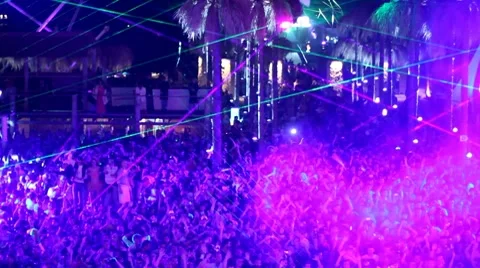 Laser show at the disco Stock Footage 8519888