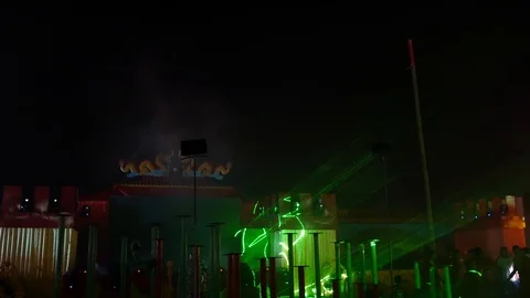 Laser show during Chinese New Year in Thailand Video stock 106984381