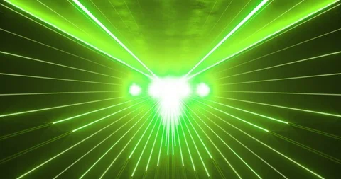 Laser Show - Green Stock Footage 92982605