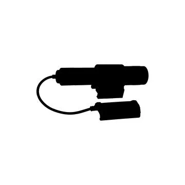 Laser sight icon. Simple style poster background symbol. Laser sight brand .. Stock Illustration
