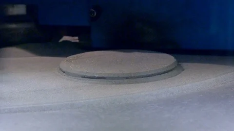 Laser sintering machine for metal. 3D printer printing metal. Stock Footage 90246437