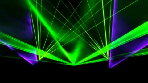 The laser spotlight beam beats to the rhythm of the music Stock Footage 261126498