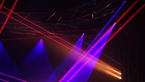 Laser stage lighting effects Stock Footage 76363598