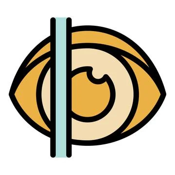 Laser surgery correcting vision with laser beam 库存插图