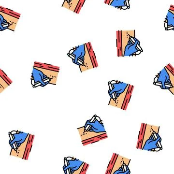 Laser surgery device vector seamless pattern Stock Illustration