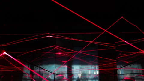 Laser Surveillance in Secure Room Stock Footage 309115258
