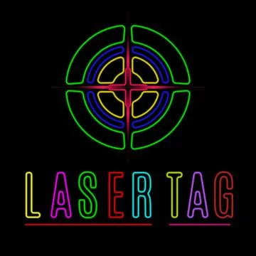 Laser tag neon Ilustração Stock