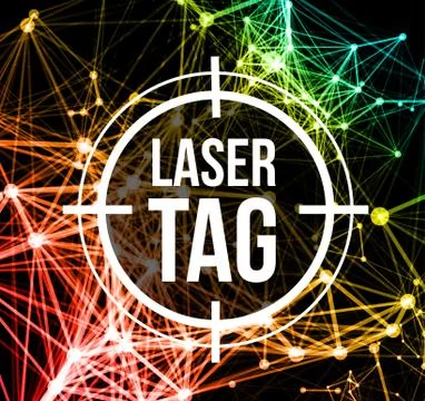 Laser tag with target Stock Illustration