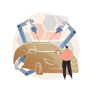 Laser technologies abstract concept vector illustration. Stock Illustration