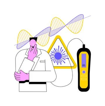 Laser technologies abstract concept vector illustration. Stock Illustration