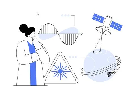 Laser technologies abstract concept vector illustration. Stock Illustration