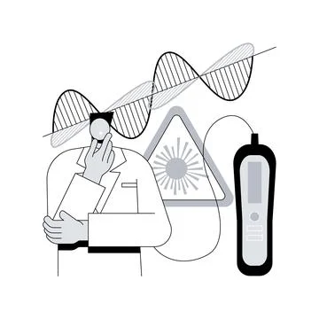 Laser technologies abstract concept vector illustration. Stock Illustration