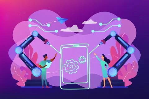 Laser technologies concept vector illustration. Illustrazione stock