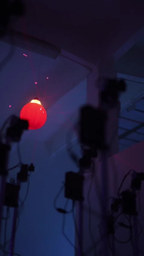 Laser tests in the lab vertical video Stock Footage 288042536