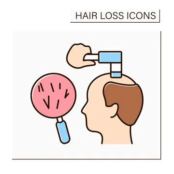 Laser therapy color icon Stock Illustration