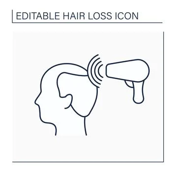 Laser therapy line icon Stock Illustration