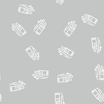 Laser therapy line vector seamless pattern sign Stock Illustration