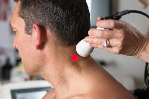 Laser Therapy Neck Stock Photos