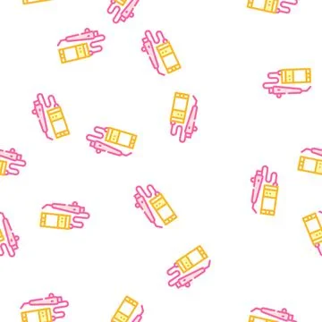 Laser therapy vector seamless pattern sign 스톡 일러스트