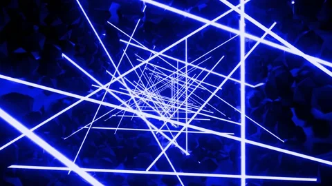 Laser tunnel background loop blue Stock Footage 229319020