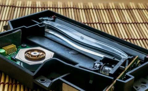 A laser unit from the laser printer with the lid open Stock Photos