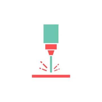 Laser vector icon design template Illustrazione stock