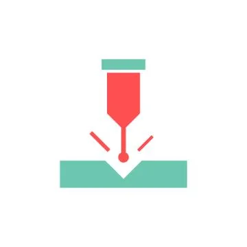 Laser vector icon design template Stock Illustration