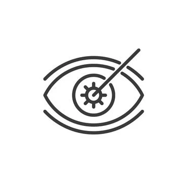Laser vision correction, icon in line design. Laser, vision, correction, surgery Stock Illustration