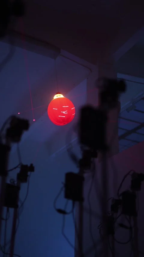 Laser weapons testing vertical video Stock Footage 288042539