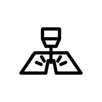Laser welding cutting icon vector. Isolated contour symbol illustration Stockillustratie