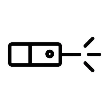 Laser welding cutting icon vector. Isolated contour symbol illustration Stockillustratie