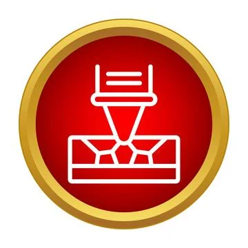 Laser welding industrial process manufacturing technology icon Stock Illustration