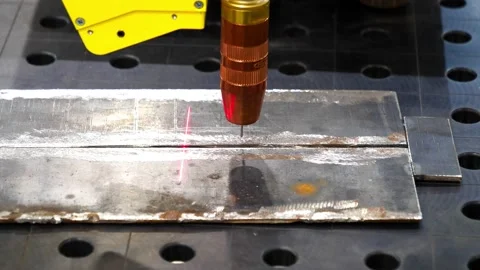 Laser welding machine for welding an industrial Stock Footage 159742320