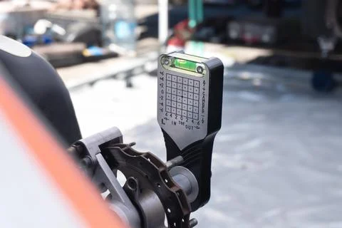 Laser wheel alignment Stock Photos