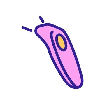 Laser wireless scanner icon vector outline illustration Stock-Illustration