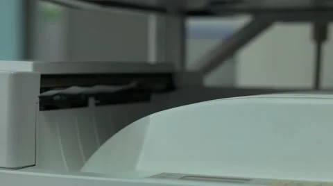 Laserprint Machine Printing Documents Stock Footage 49126911